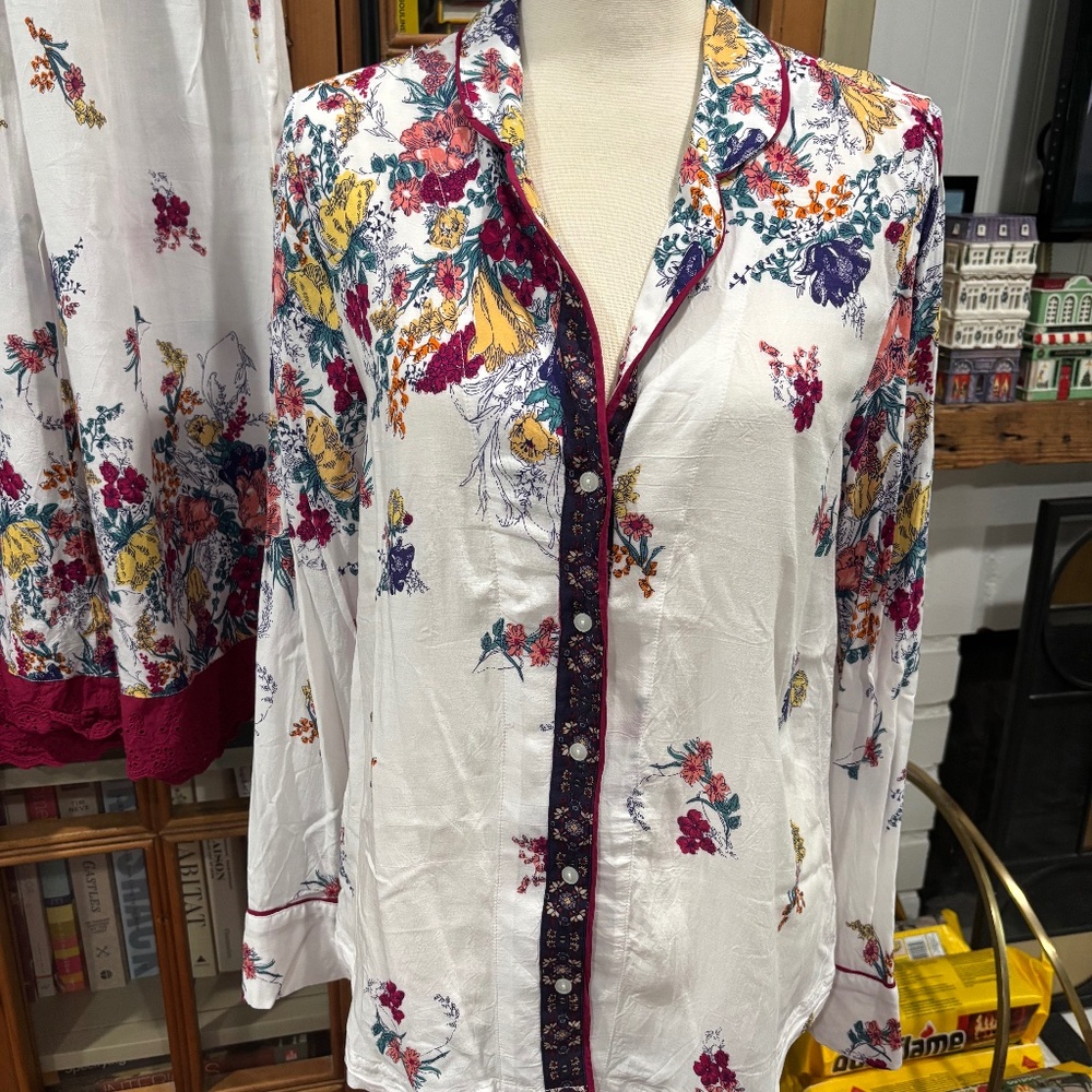 Anthropologie x Floreat Sweet Dreams Pajama Set, Size Medium - Picture 3 of 16